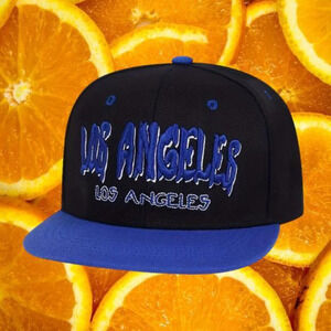 Los Angles Baseball Cap Adjustable Casual Cap‎ Black and Blue